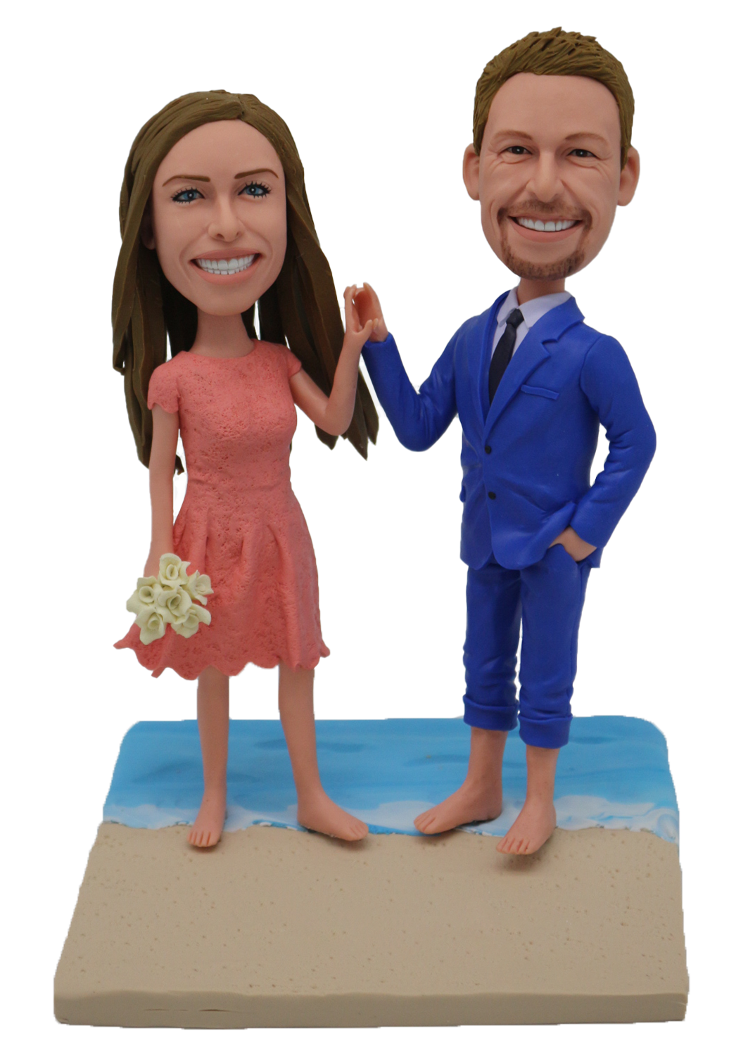 Beach Wedding Custom Bobbleheads-1