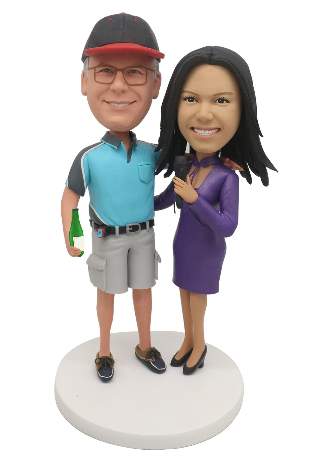 Beer man and Singer Couple Bobblehead