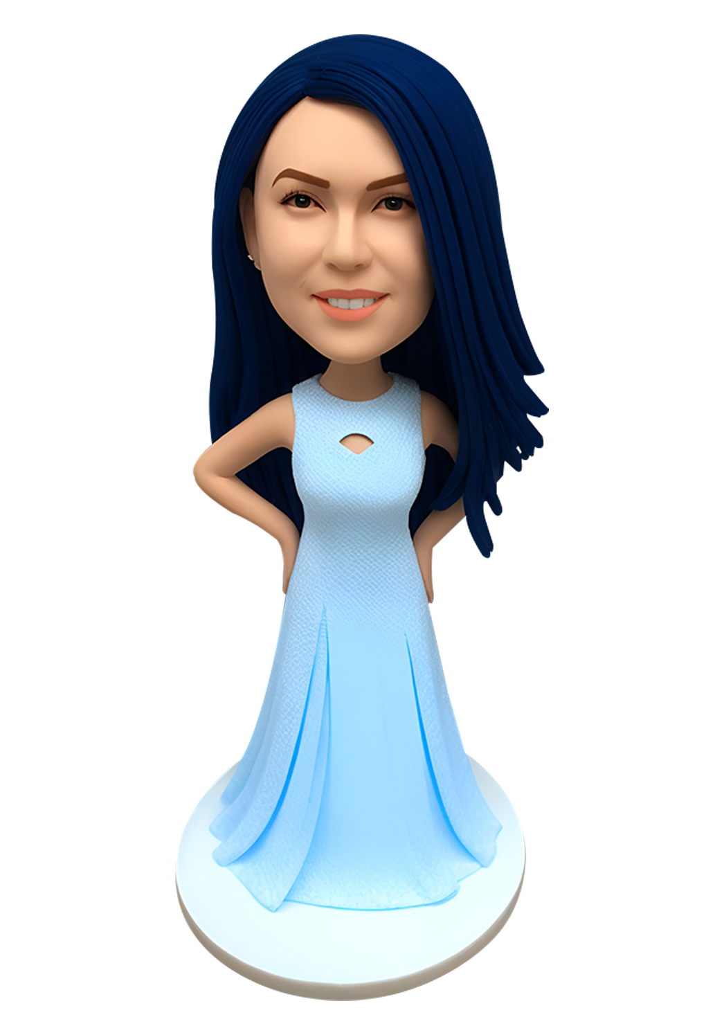 Blue Evening Dress Custom Bobblehead-10