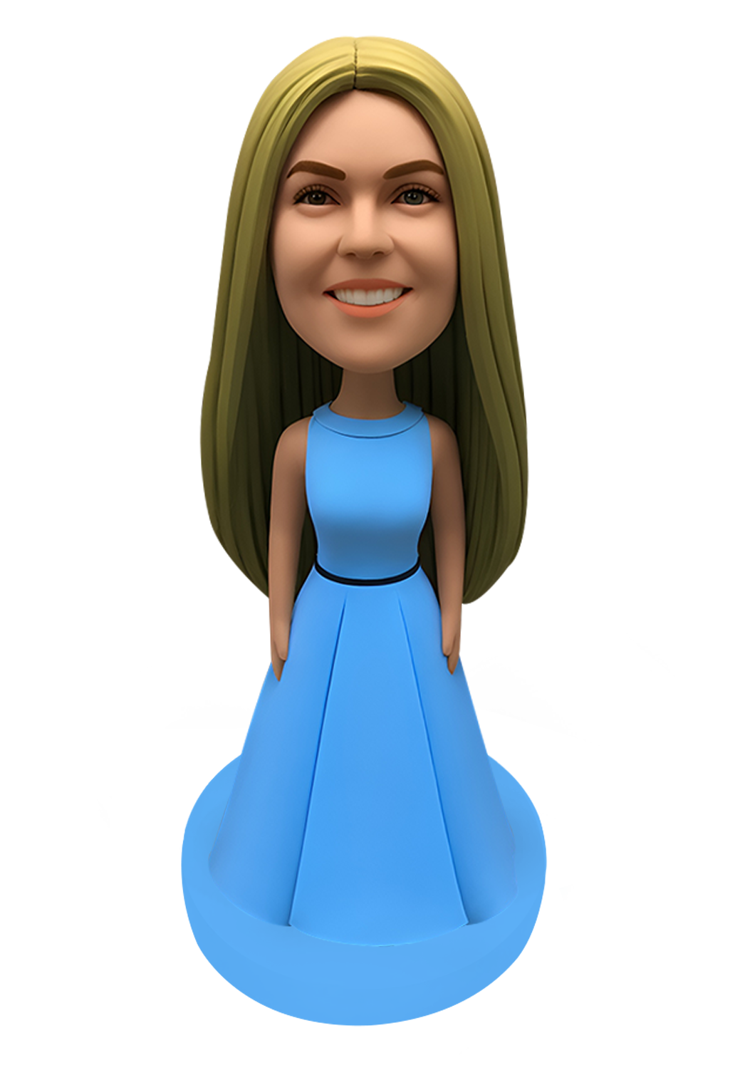 Blue Evening Dress Custom Bobblehead-6