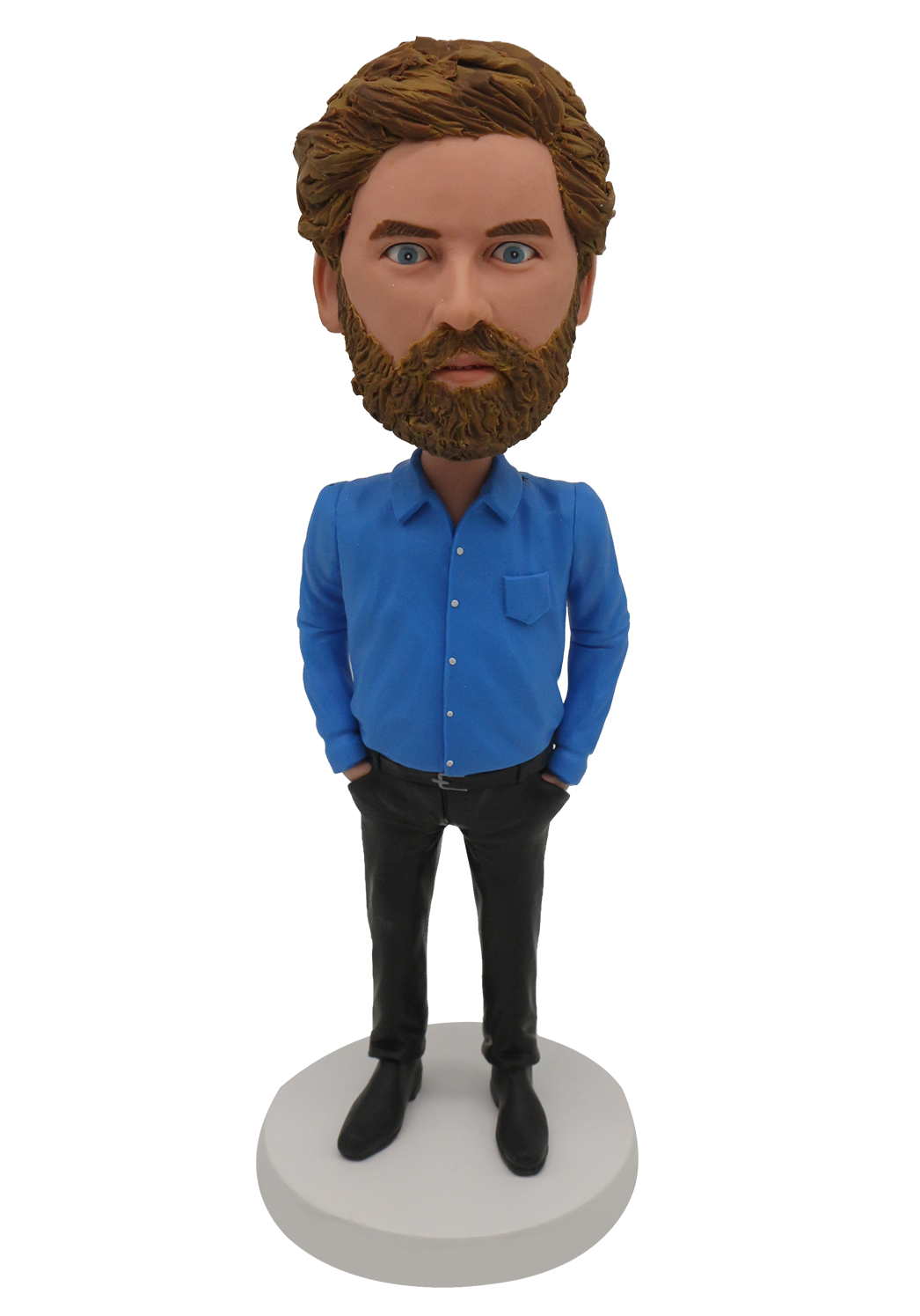 Blue Shirt Buddy Custom Bobblehead