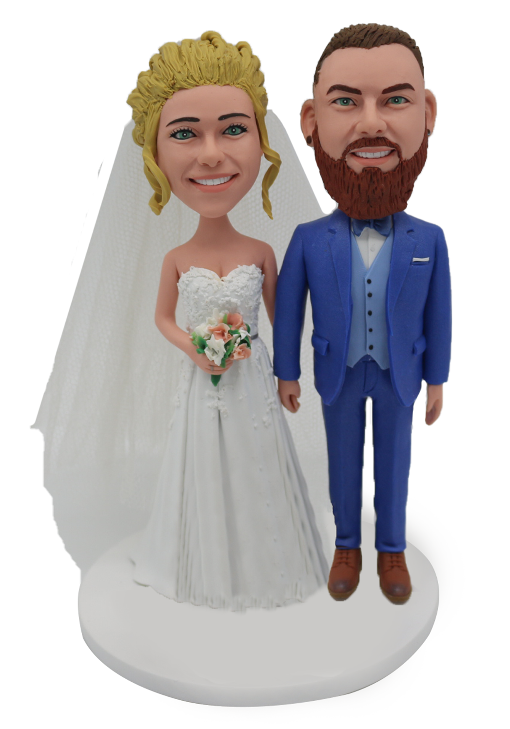 Blue Suit Wedding Cusom Bobblehead