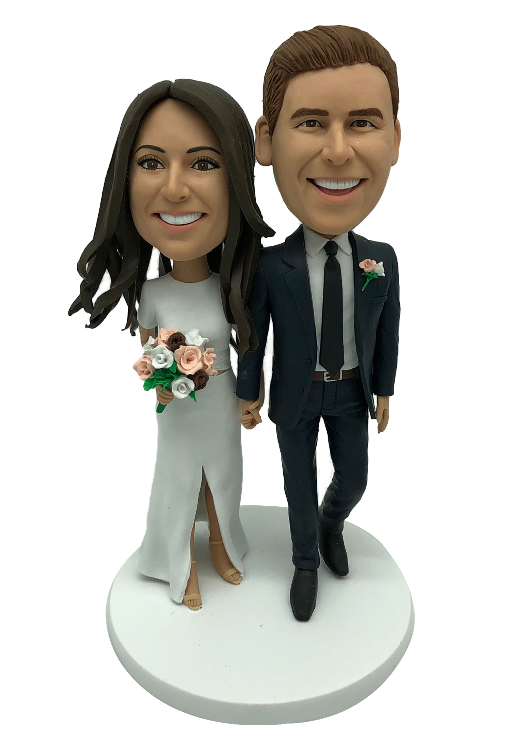 Elegant Couple Wedding Bobbleheads
