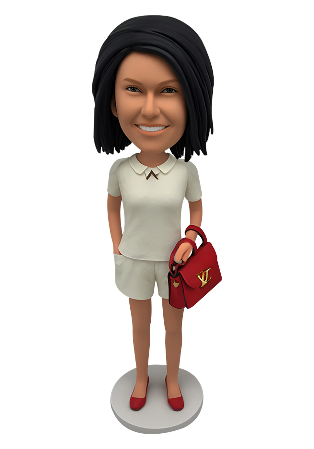 Female with Bag Custom Bobblehead-21