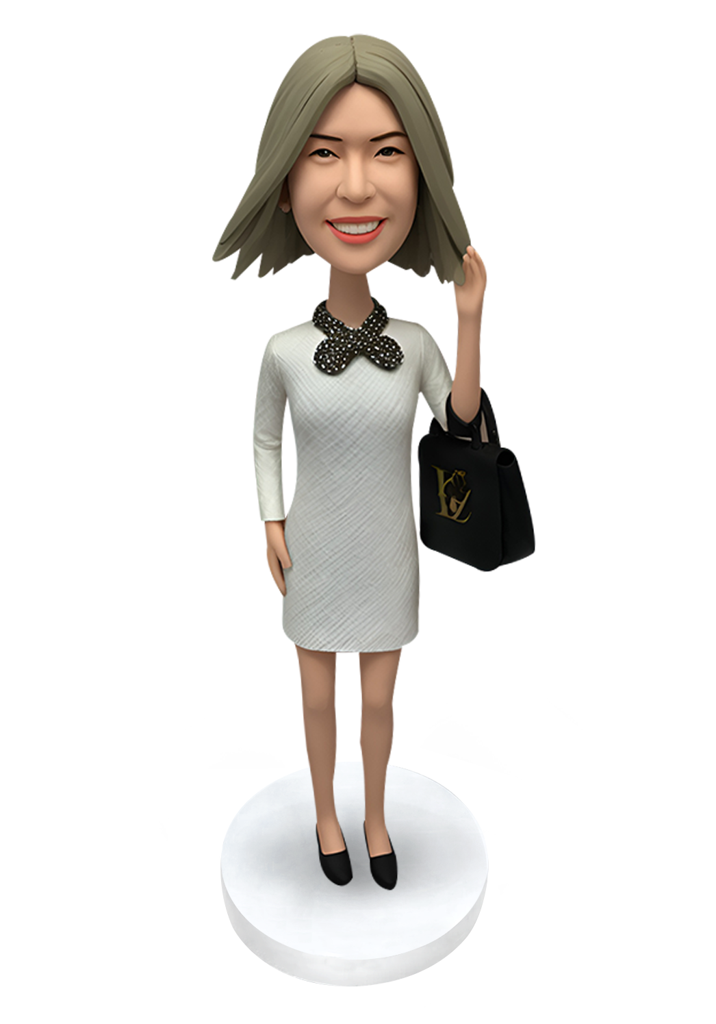 Female with Bag Custom Bobblehead-24
