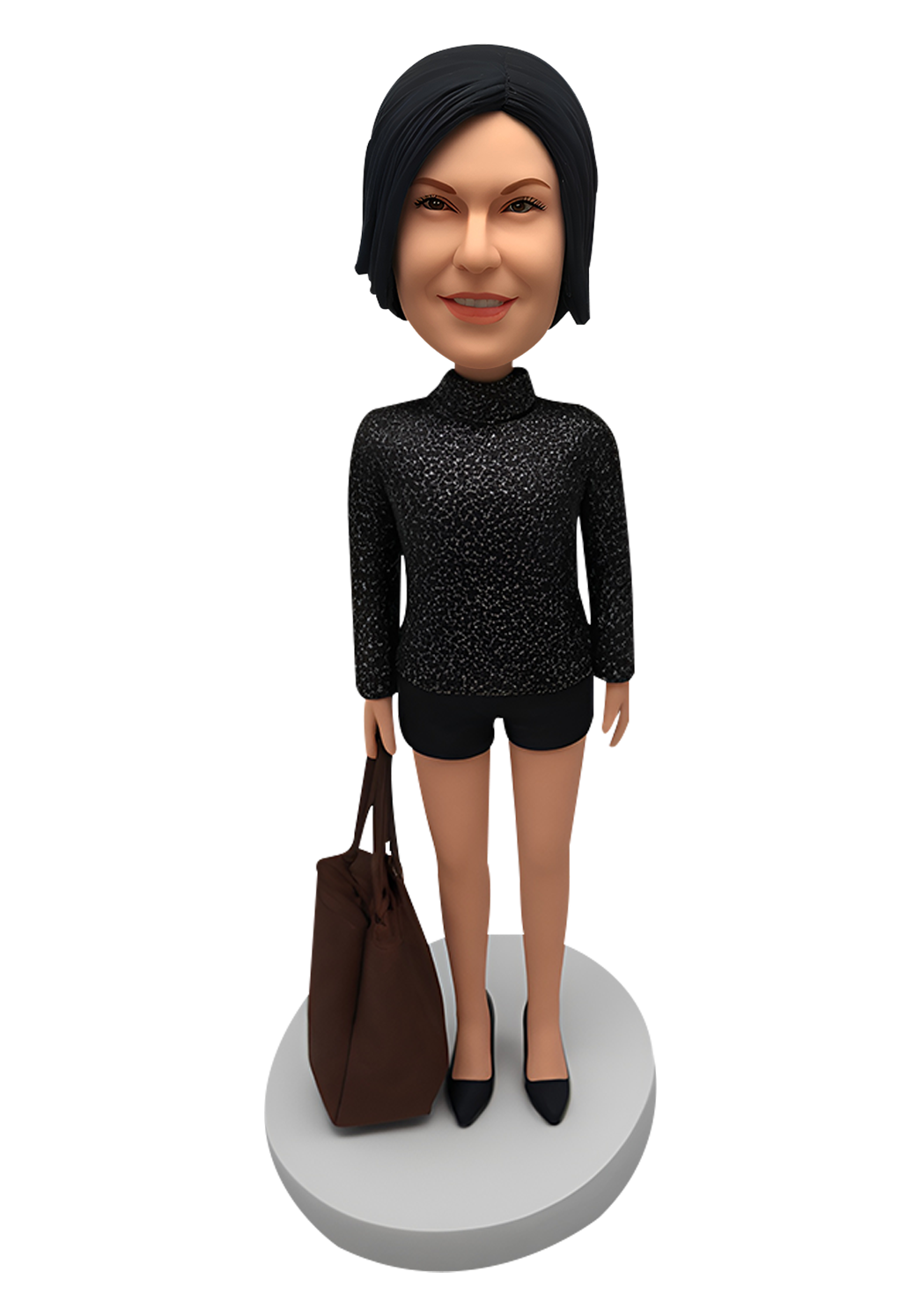 Female with Bag Custom Bobblehead-9
