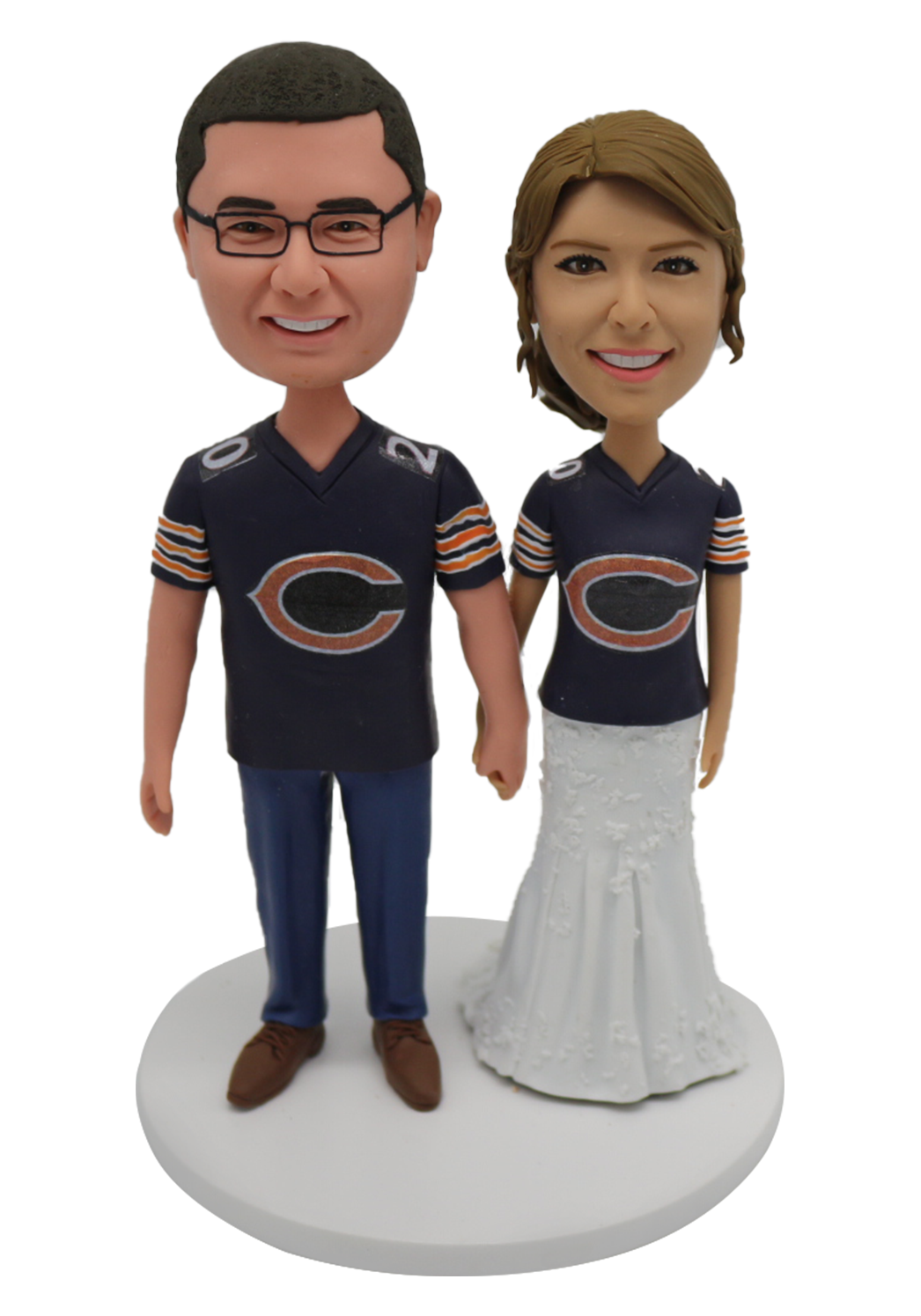 Football Fan Wedding Bobbleheads