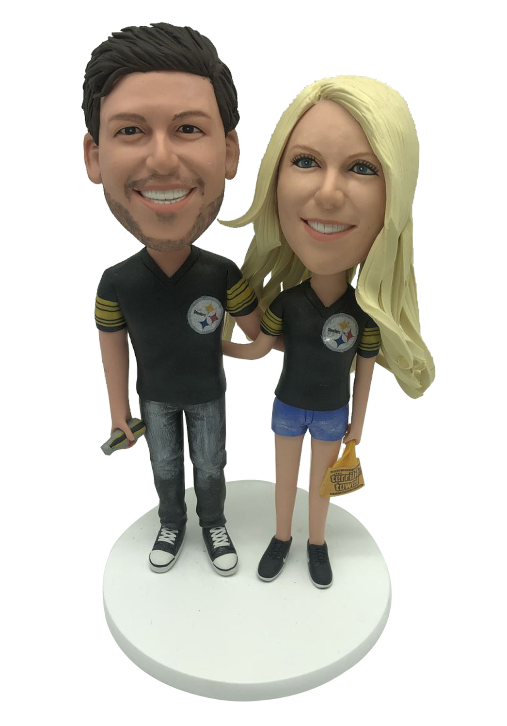 Football Fan Wedding Custom Bobbleheads