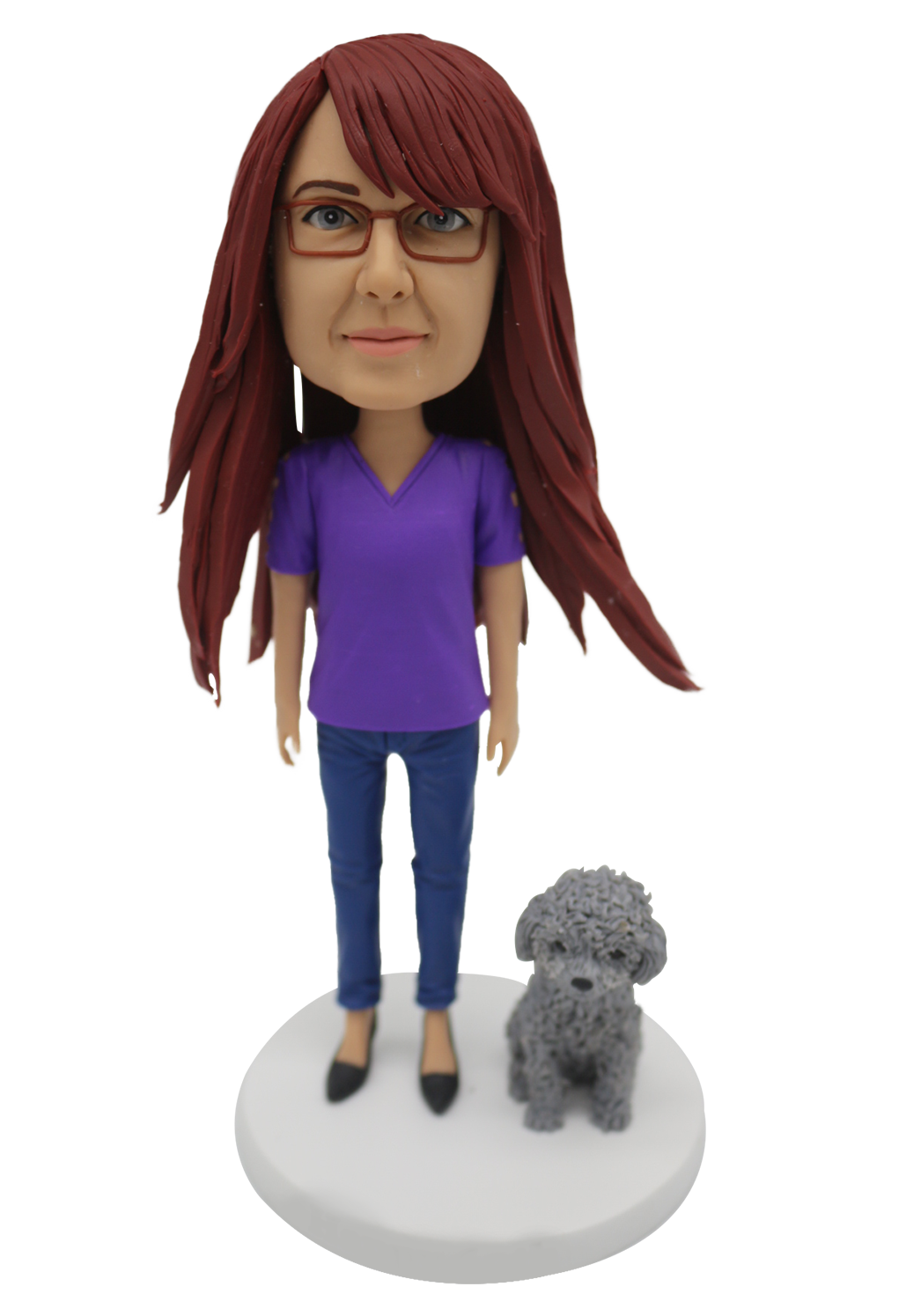 Lady and Dog Custom Bobblehead