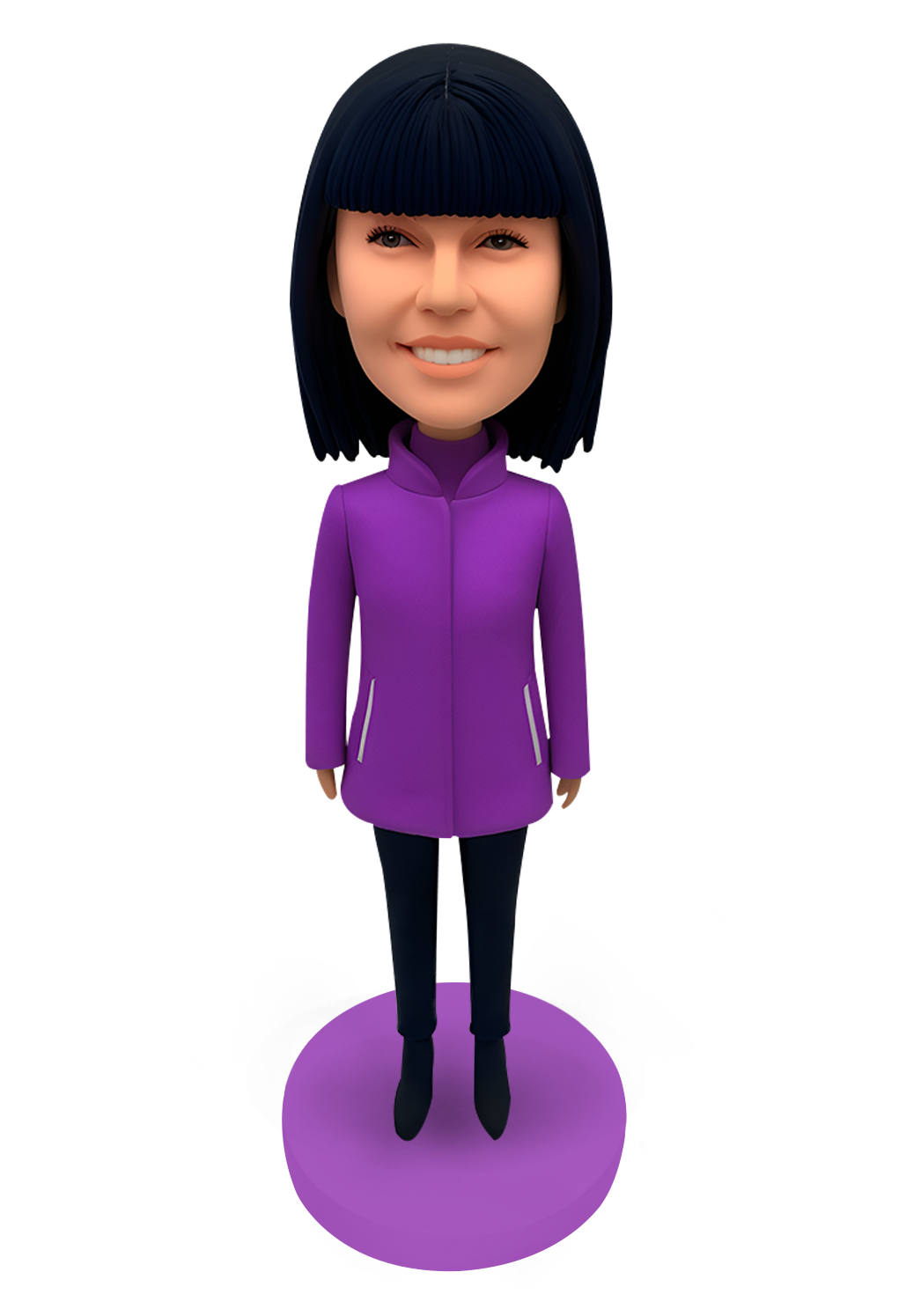 Lady in Coat Custom Bobblehead-3