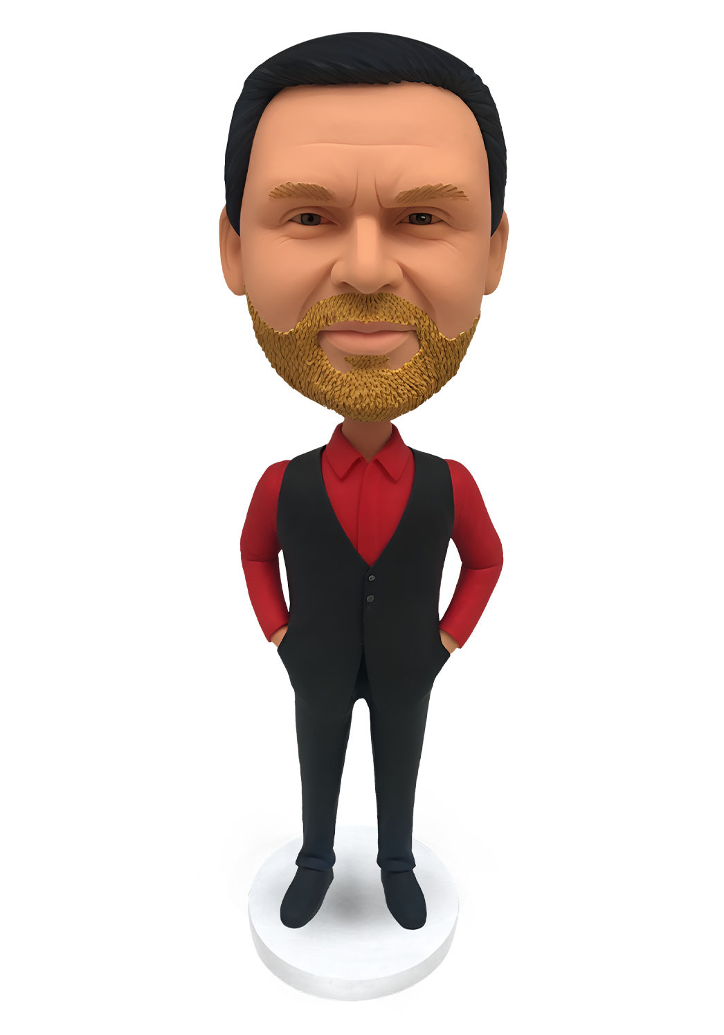 Male in Vest Custom Bobblehead-1
