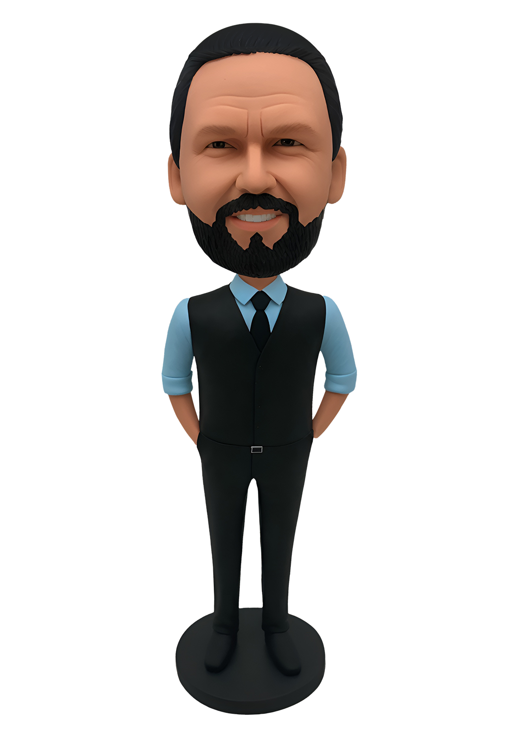 Male in Vest Custom Bobblehead-2