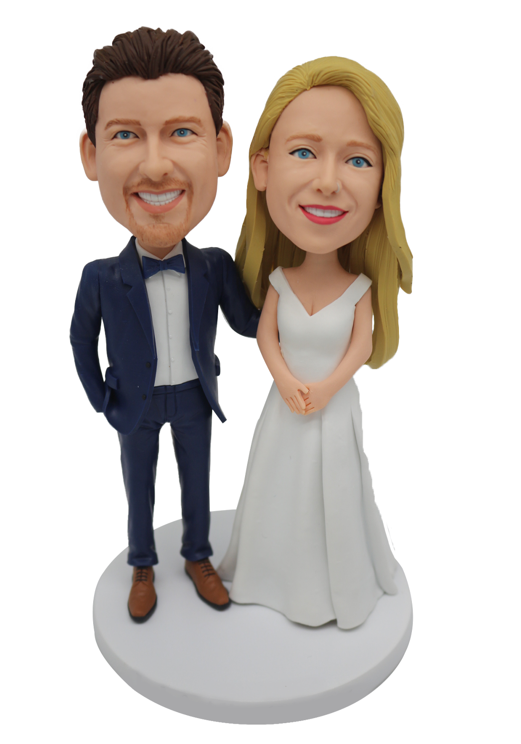 Navy Suit Wedding Custom Bobbleheads