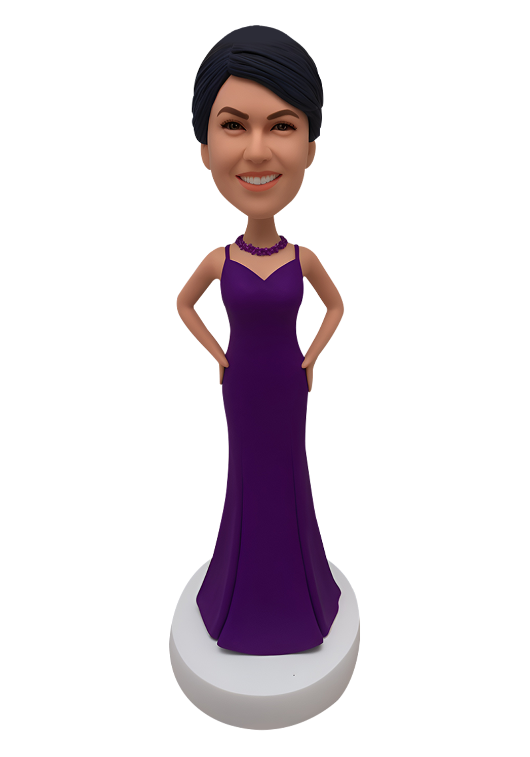 Purple Evening Dress Custom Bobblehead-5