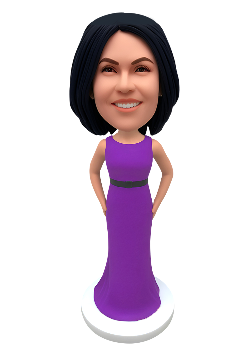 Purple Evening Dress Custom Bobblehead-6