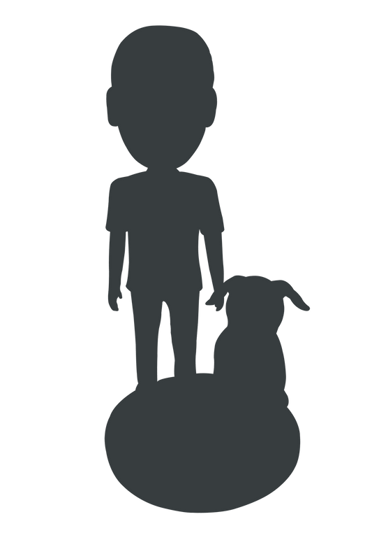 1 Person and pet custom bobblehead