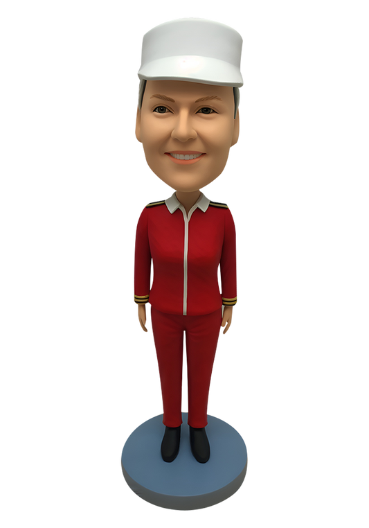 Airline Stewardess Custom Bobblehead-10