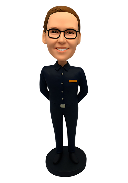 Airline Stewardess Custom Bobblehead-11