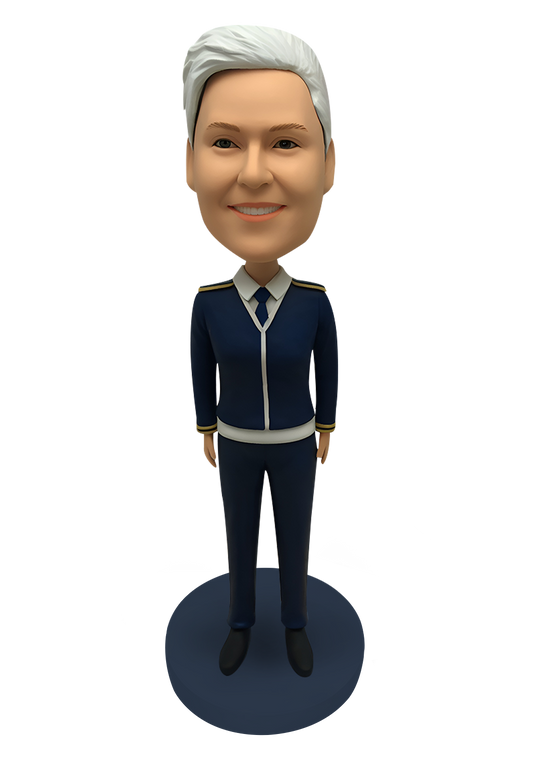 Airline Stewardess Custom Bobblehead-12