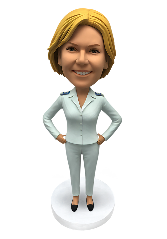 Airline Stewardess Custom Bobblehead-15