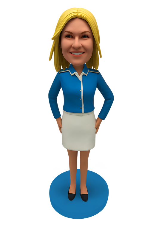 Airline Stewardess Custom Bobblehead-18