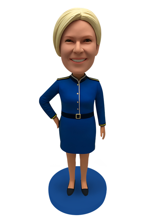 Airline Stewardess Custom Bobblehead-22