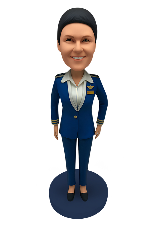 Airline Stewardess Custom Bobblehead-23