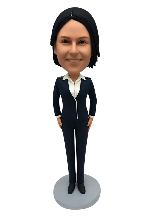 Airline Stewardess Custom Bobblehead-25