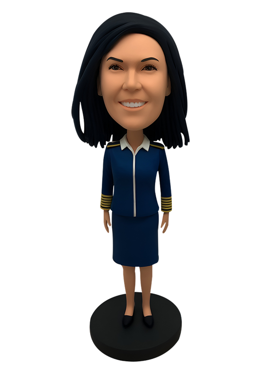 Airline Stewardess Custom Bobblehead-26