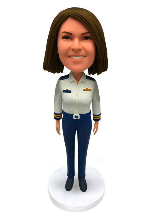 Airline Stewardess Custom Bobblehead-27