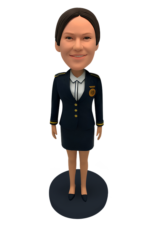 Airline Stewardess Custom Bobblehead-28