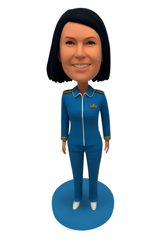Airline Stewardess Custom Bobblehead-29