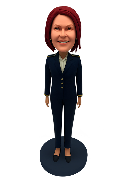 Airline Stewardess Custom Bobblehead-3