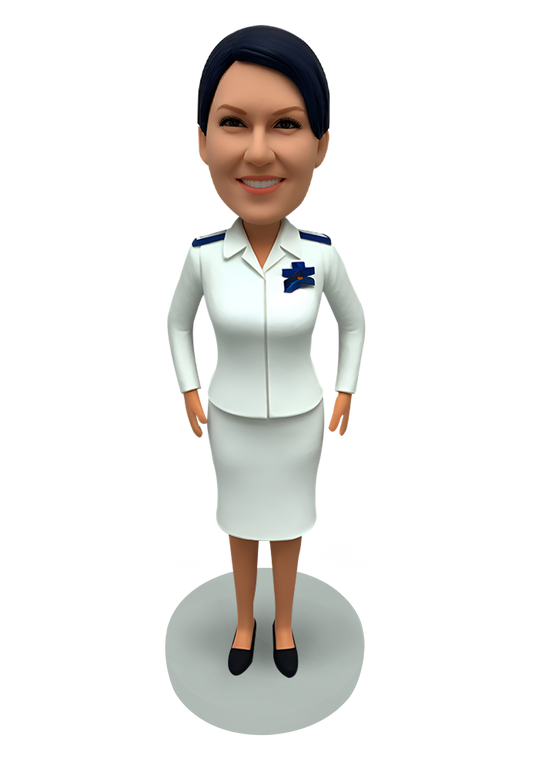 Airline Stewardess Custom Bobblehead-31