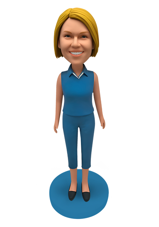 Airline Stewardess Custom Bobblehead-32