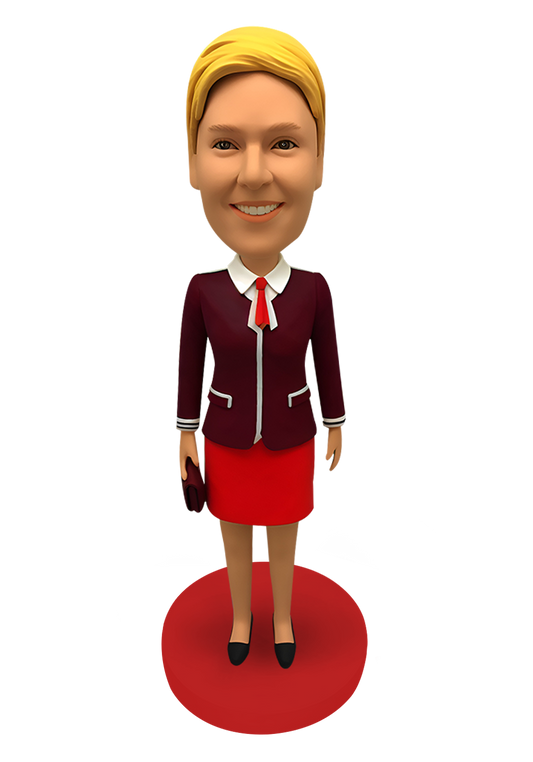Airline Stewardess Custom Bobblehead-34