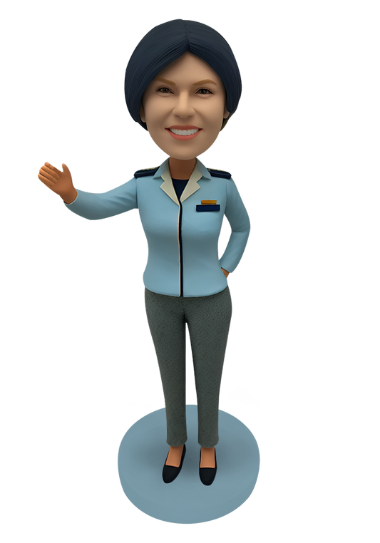 Airline Stewardess Custom Bobblehead-4
