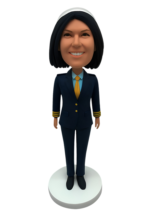 Airline Stewardess Custom Bobblehead-6