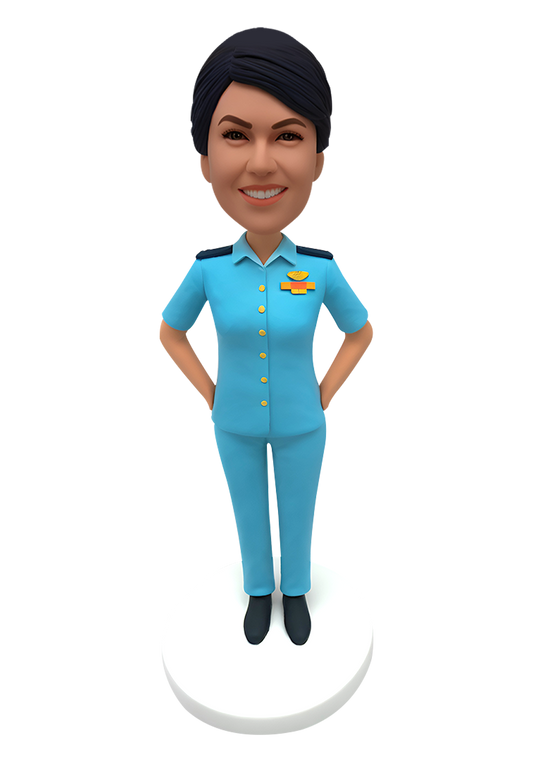 Airline Stewardess Custom Bobblehead-7