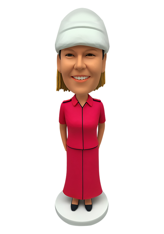 Airline Stewardess Custom Bobblehead-8