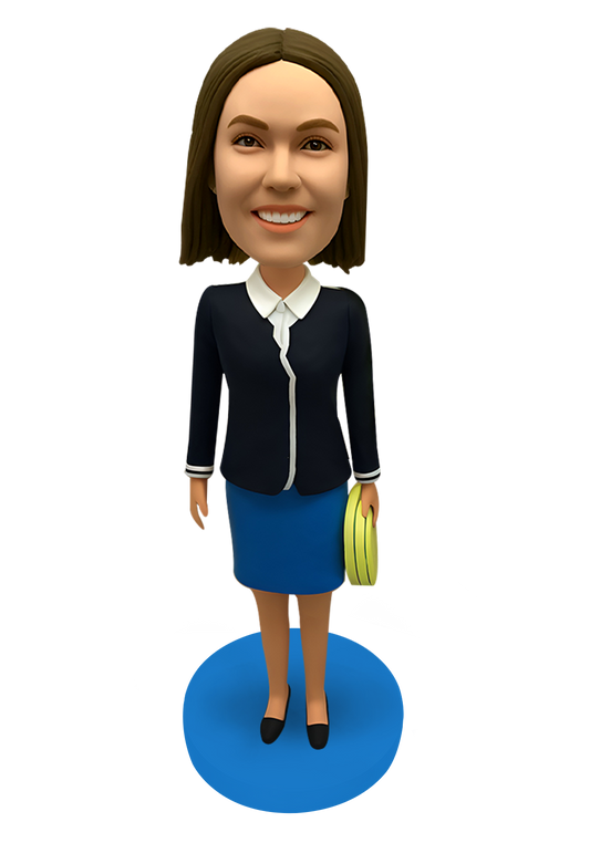 Airline Stewardess Custom Bobblehead-9