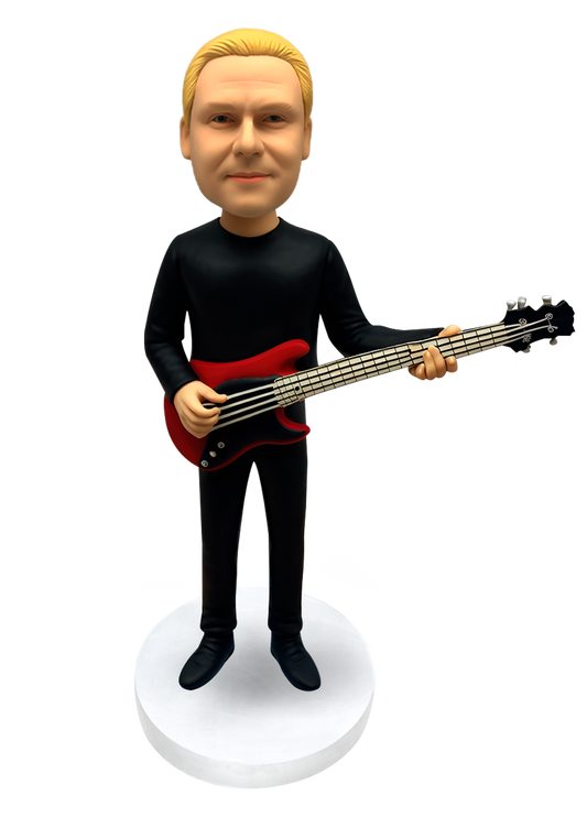 Base Guitar Player Custom Bobblehead