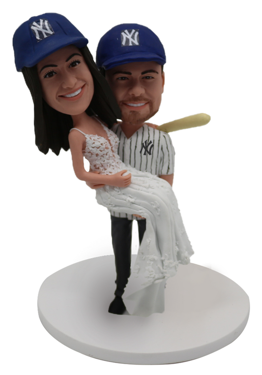 Baseball Couple Custom Bobbleheads