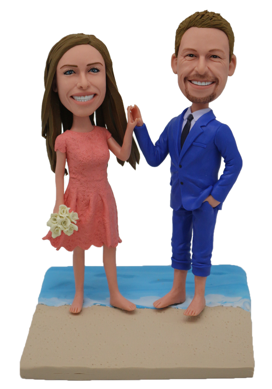 Beach Wedding Custom Bobbleheads-1