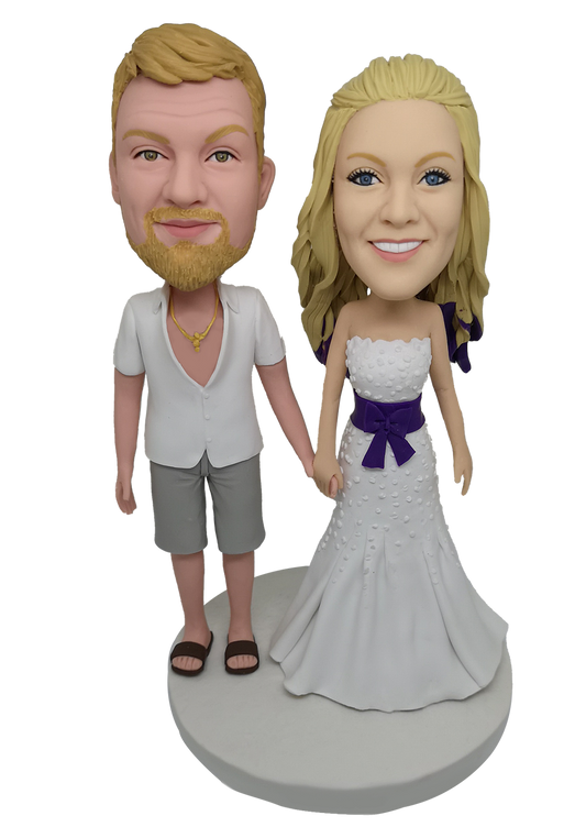 Beach Wedding Custom Bobbleheads-2