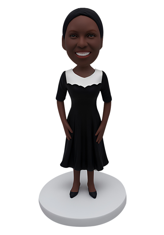 Black Evening Dress Custom Bobblehead-5