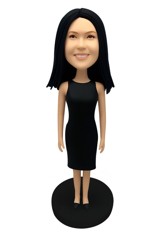 Black Evening Dress Custom Bobblehead-7