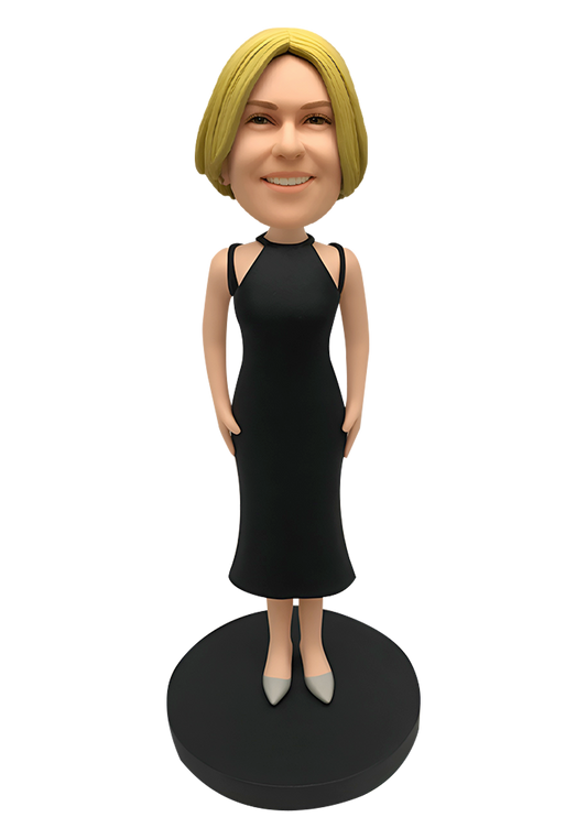 Black Evening Dress Custom Bobblehead-9