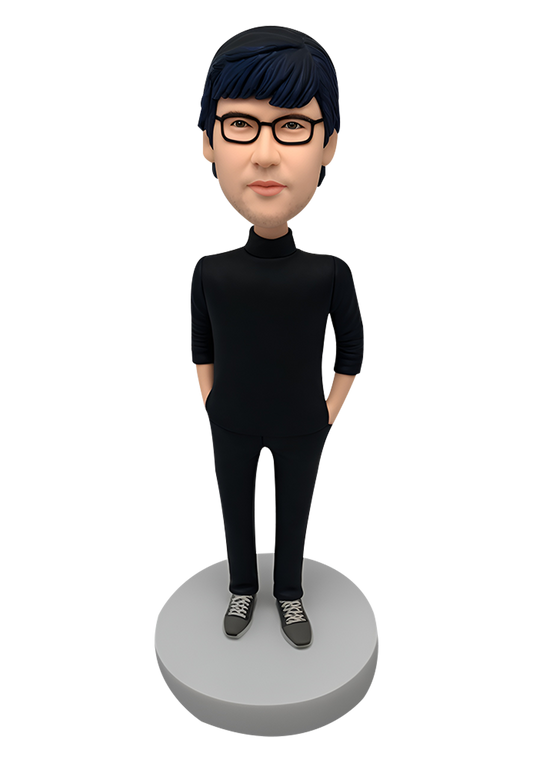 Black Jumper Boy Custom Bobblehead