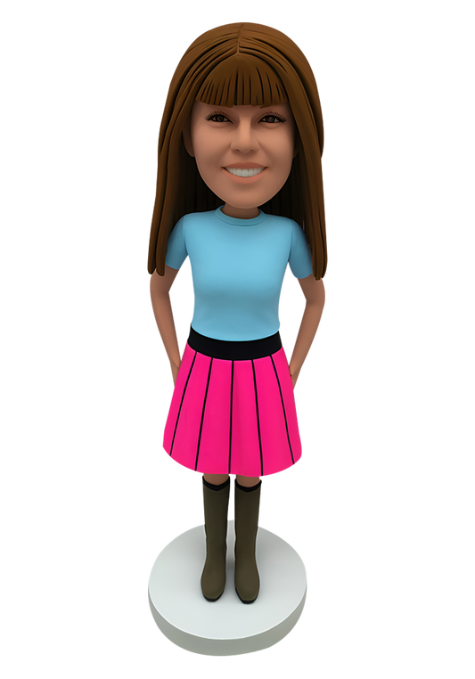 Boots Girl Custom Bobblehead-12
